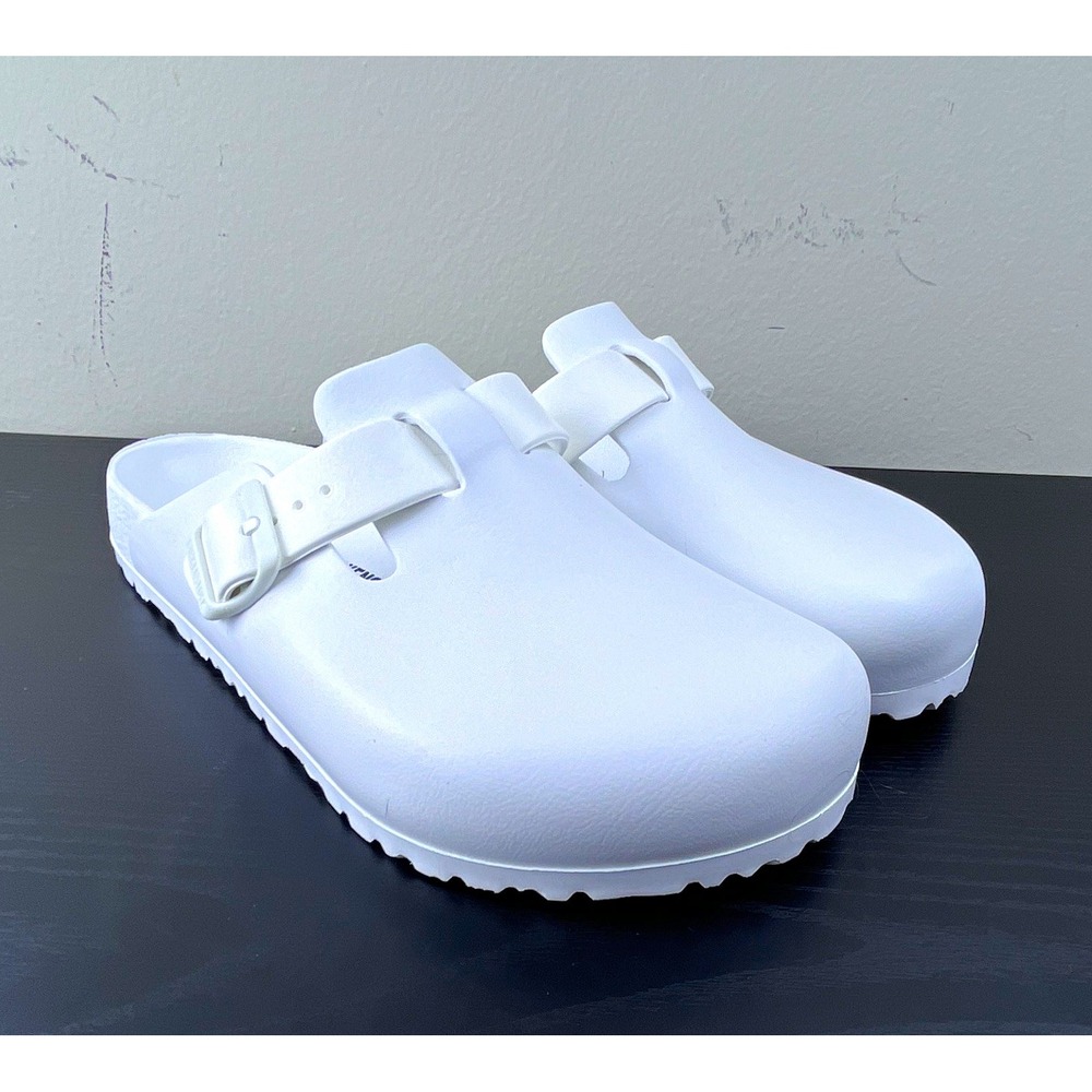 Birkenstock Boston EVA Clogs Men's EU 43 White Waterproof Slip On Sandals NEW